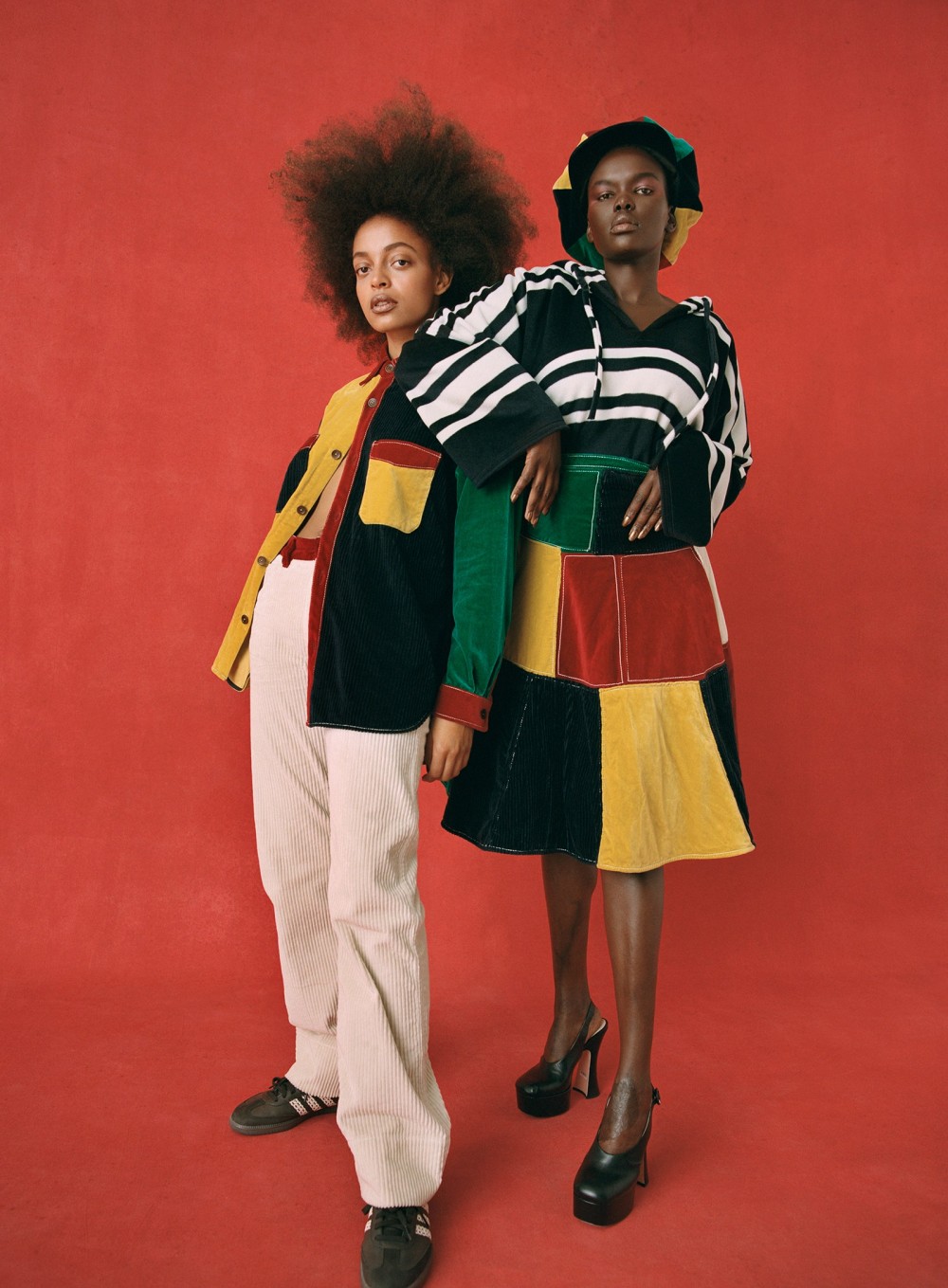 While Aboah is sportif in a Wales Bonner shirt  and pants  Wol mixes the cozy and the chic with a Max Mara cape worn as...