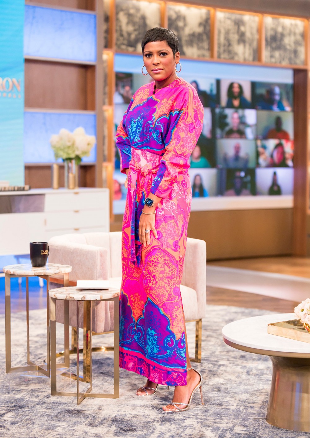 Image may contain Tamron Hall Clothing Apparel Robe Fashion Gown Kimono Human and Person
