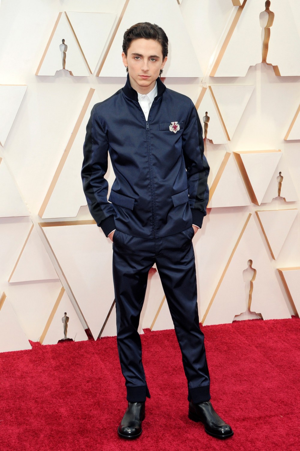 Timothe Chalamet in Prada at the 2020 Academy Awards