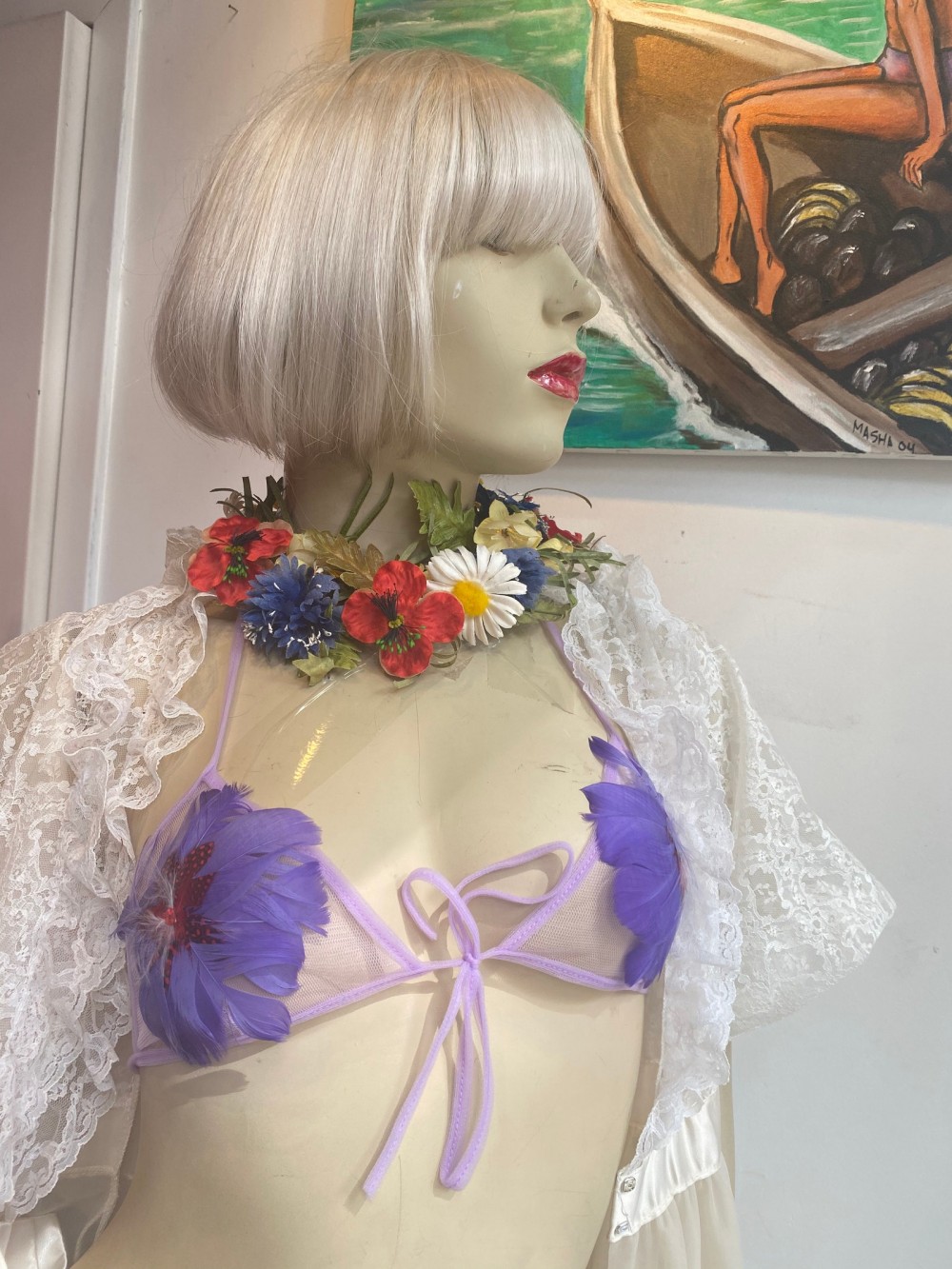 A mannequin in some saucy lingerie at Le Grand Strip.nbsp