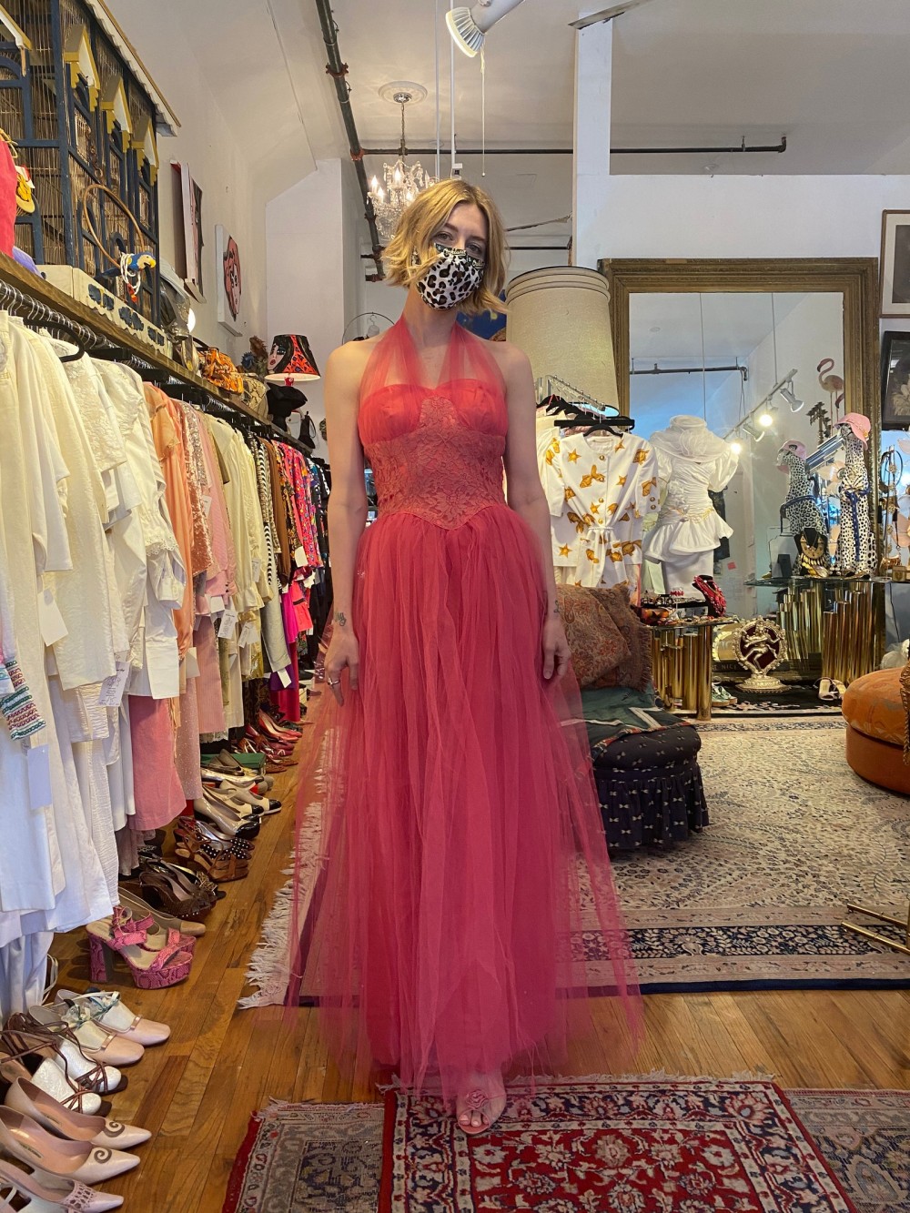 Gardner in a pink tulle dressthat she boughtnbsp